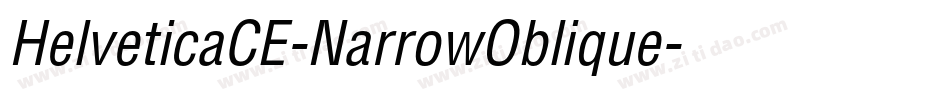 HelveticaCE-NarrowOblique字体转换
