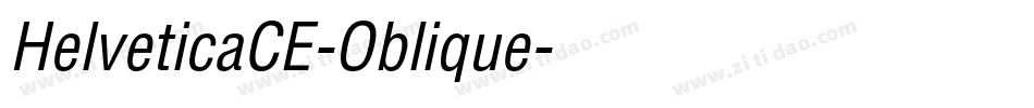 HelveticaCE-Oblique字体转换