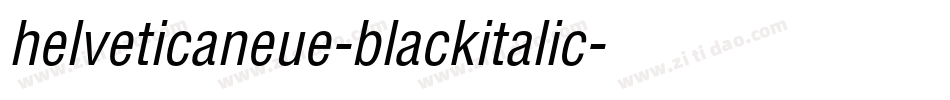 helveticaneue-blackitalic字体转换