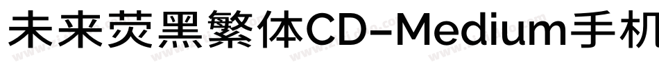 未来荧黑繁体CD-Medium手机版字体转换