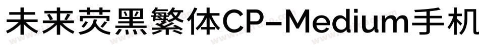 未来荧黑繁体CP-Medium手机版字体转换