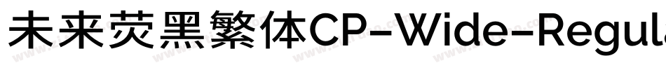 未来荧黑繁体CP-Wide-Regular手机版字体转换