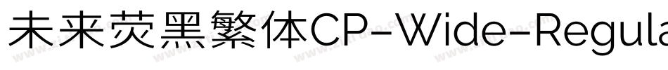 未来荧黑繁体CP-Wide-Regular手机版字体转换