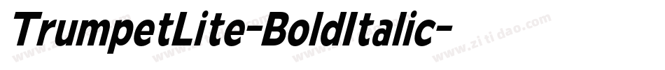 TrumpetLite-BoldItalic字体转换