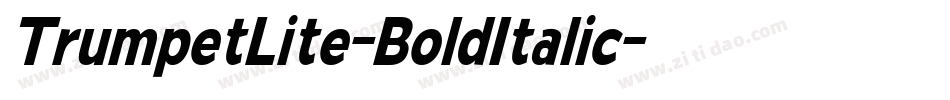 TrumpetLite-BoldItalic字体转换