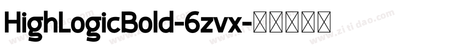 HighLogicBold-6zvx字体转换