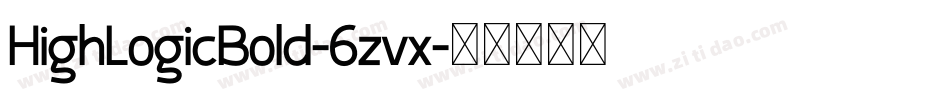 HighLogicBold-6zvx字体转换