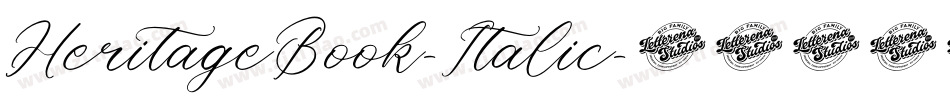 HeritageBook-Italic字体转换