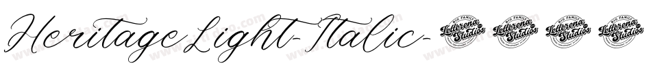 HeritageLight-Italic字体转换
