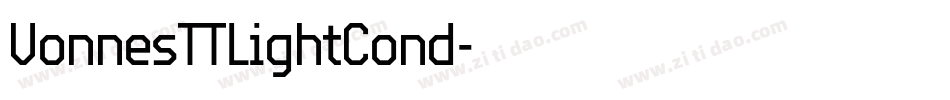 VonnesTTLightCond字体转换