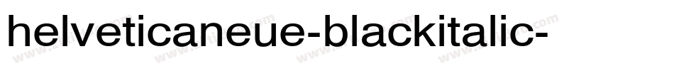 helveticaneue-blackitalic字体转换
