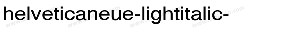 helveticaneue-lightitalic字体转换