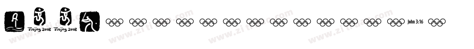 2008北京奥运会体育图标符号字体字体转换