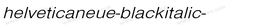 helveticaneue-blackitalic字体转换