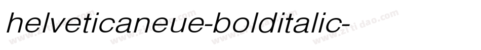 helveticaneue-bolditalic字体转换
