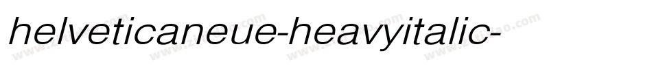 helveticaneue-heavyitalic字体转换