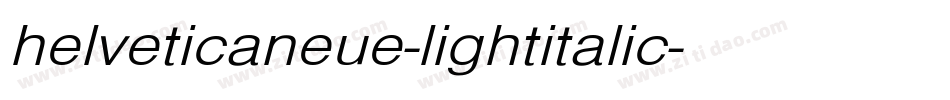 helveticaneue-lightitalic字体转换