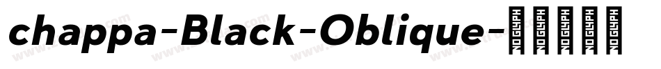 chappa-Black-Oblique字体转换