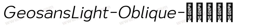 GeosansLight-Oblique字体转换
