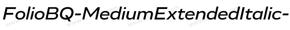 FolioBQ-MediumExtendedItalic字体转换