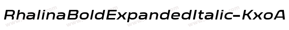 RhalinaBoldExpandedItalic-KxoA字体转换