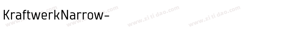 KraftwerkNarrow字体转换