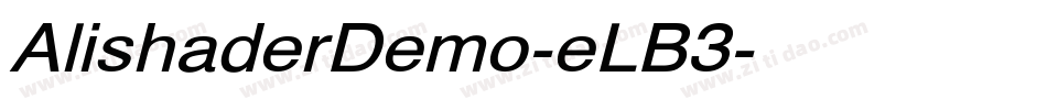 AlishaderDemo-eLB3字体转换