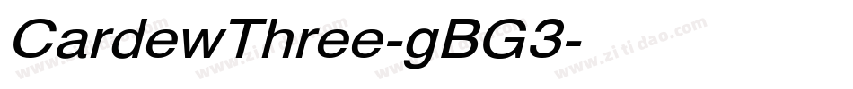 CardewThree-gBG3字体转换