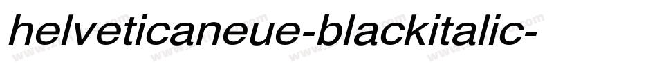 helveticaneue-blackitalic字体转换