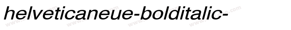helveticaneue-bolditalic字体转换