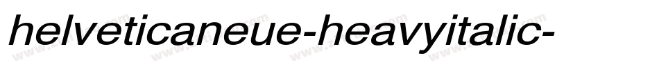 helveticaneue-heavyitalic字体转换