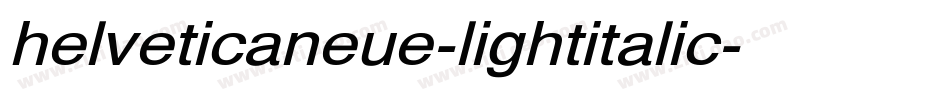 helveticaneue-lightitalic字体转换
