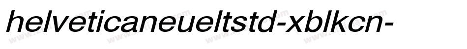 helveticaneueltstd-xblkcn字体转换