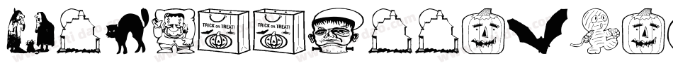 AezHalloweenDingbats-vvp4字体转换
