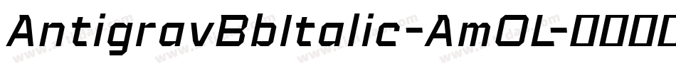 AntigravBbItalic-Am0L字体转换
