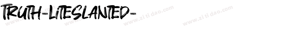 Truth-LiteSlanted字体转换
