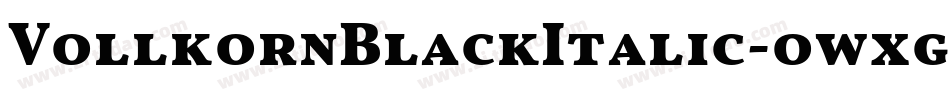 VollkornBlackItalic-owxgx字体转换