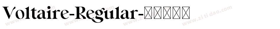 Voltaire-Regular字体转换