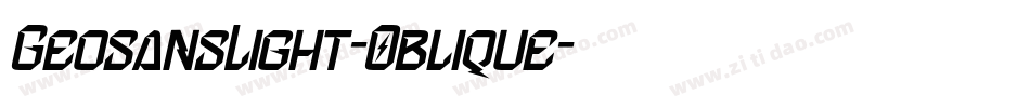 GeosansLight-Oblique字体转换