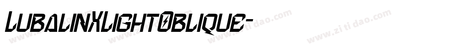 LubalinXLightOblique字体转换