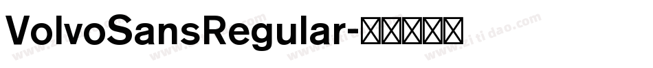 VolvoSansRegular字体转换