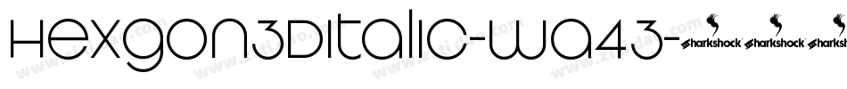 Hexgon3DItalic-wa43字体转换