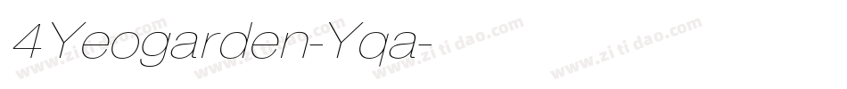 4Yeogarden-Yqa字体转换