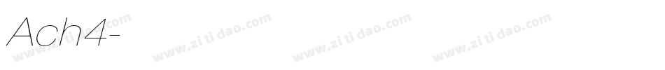 Ach4字体转换