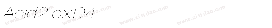 Acid2-oxD4字体转换