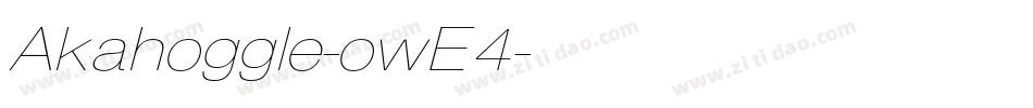 Akahoggle-owE4字体转换