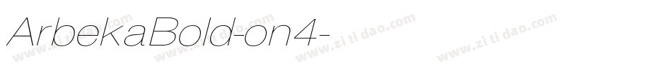 ArbekaBold-on4字体转换