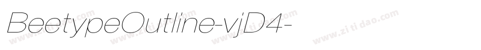 BeetypeOutline-vjD4字体转换