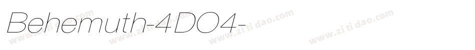 Behemuth-4DO4字体转换