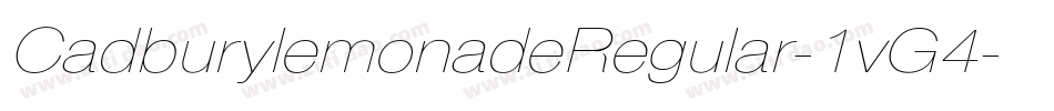 CadburylemonadeRegular-1vG4字体转换